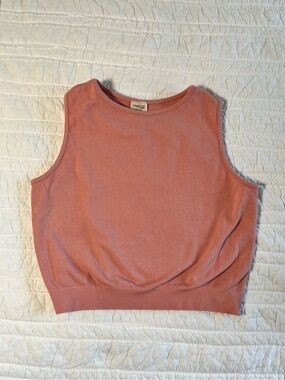 C'est Moi Pink Seamless Ribbed Cropped Tank Top M/L